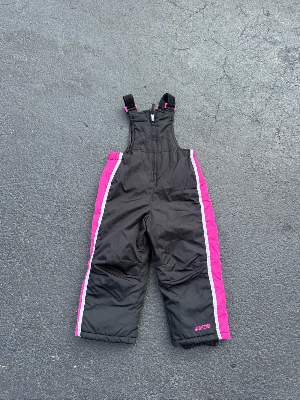 Pacific Trail Toddler Girls Snow Bib Pants Black Pink Size 3T